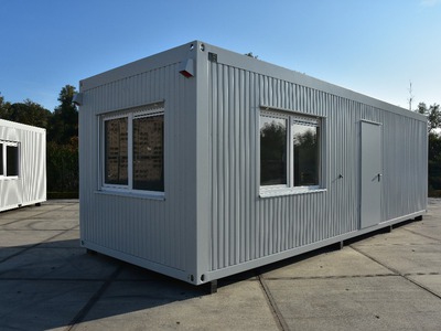 Kantoorunit 9x3 meter Toilet Keuken Zijraam